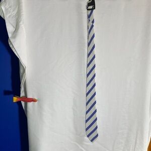 Les Copains Blue and White Striped Men's Tie